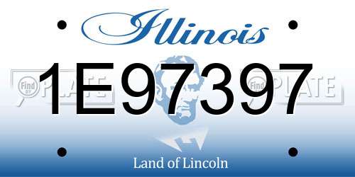 1E97397 Illinois License Plate