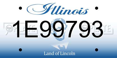 1E99793 Illinois License Plate