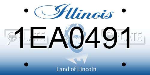 1EA0491 Illinois License Plate