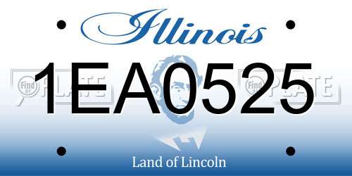 1EA0525 Illinois License Plate