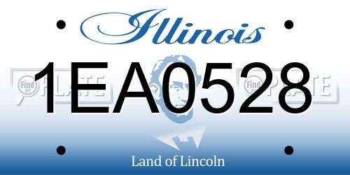 1EA0528 Illinois License Plate
