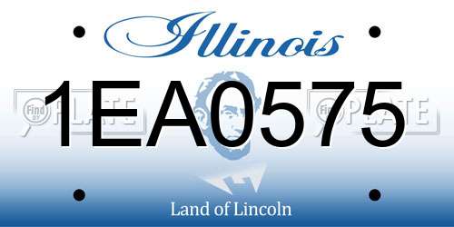 1EA0575 Illinois License Plate