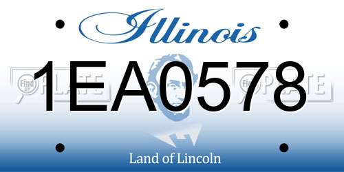 1EA0578 Illinois License Plate