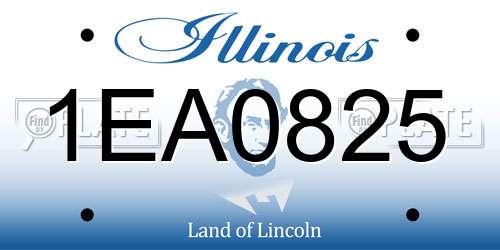 1EA0825 Illinois License Plate