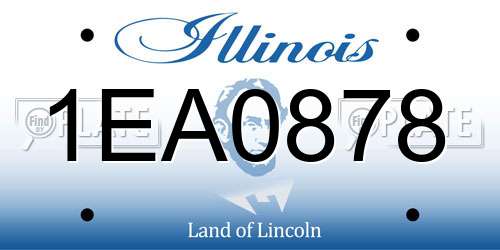 1EA0878 Illinois License Plate