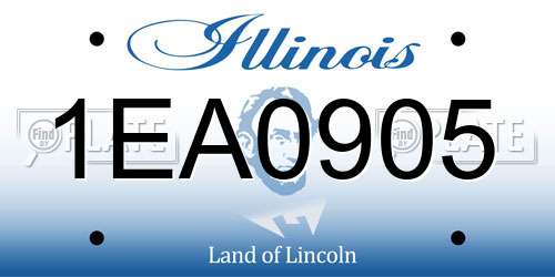 1EA0905 Illinois License Plate