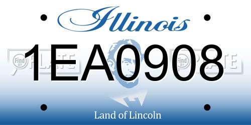 1EA0908 Illinois License Plate