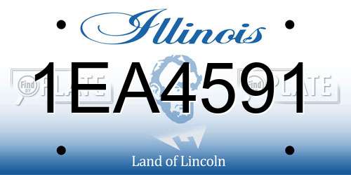 1EA4591 Illinois License Plate