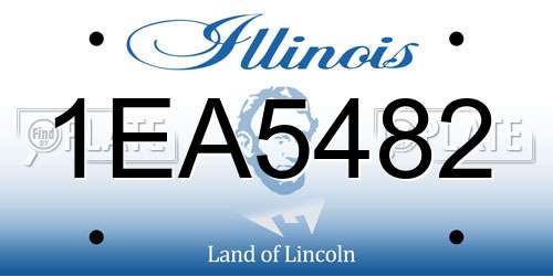 1EA5482 Illinois License Plate