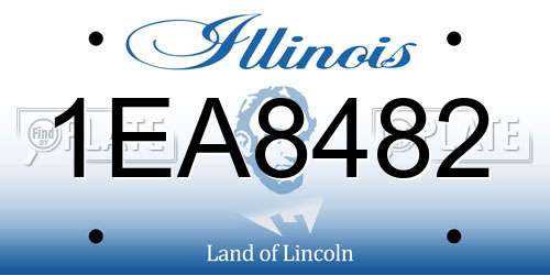 1EA8482 Illinois License Plate