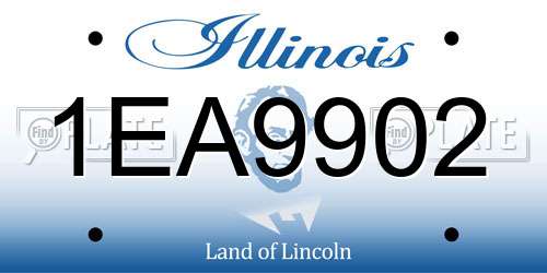 1EA9902 Illinois License Plate