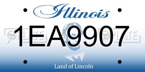 1EA9907 Illinois License Plate
