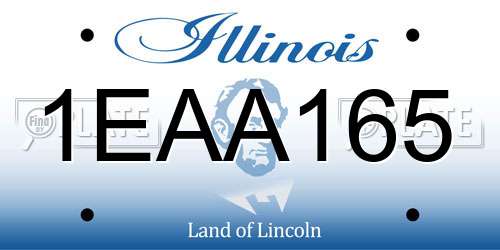 1EAA165 Illinois License Plate