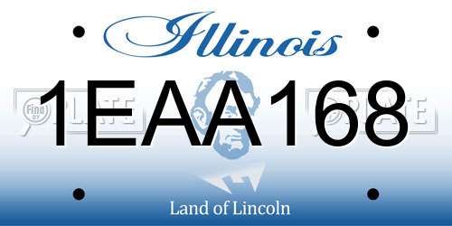 1EAA168 Illinois License Plate