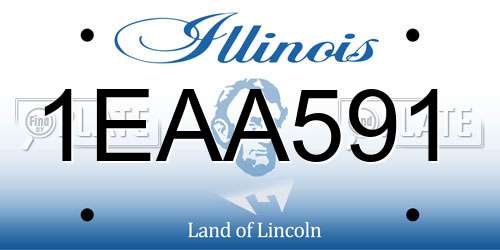 1EAA591 Illinois License Plate