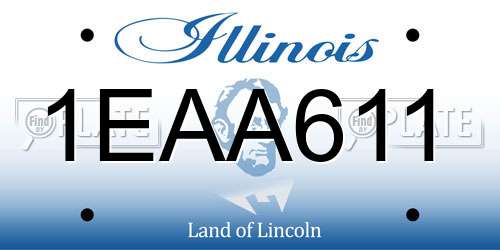 1EAA611 Illinois License Plate