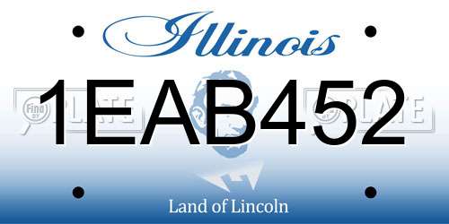 1EAB452 Illinois License Plate