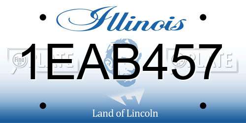 1EAB457 Illinois License Plate