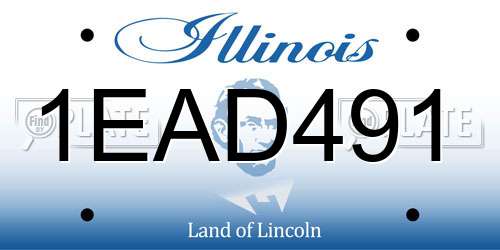 1EAD491 Illinois License Plate