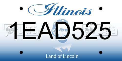 1EAD525 Illinois License Plate
