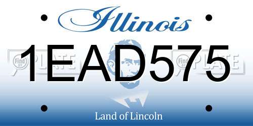 1EAD575 Illinois License Plate