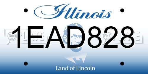 1EAD828 Illinois License Plate