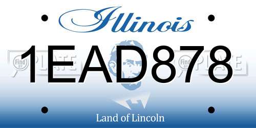 1EAD878 Illinois License Plate