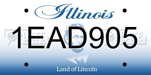1EAD905 Illinois License Plate