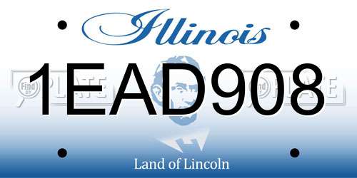1EAD908 Illinois License Plate