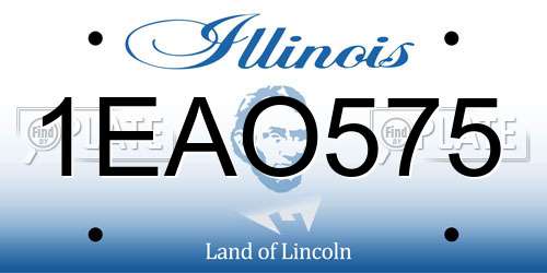 1EAO575 Illinois License Plate