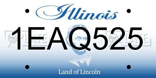 1EAQ525 Illinois License Plate