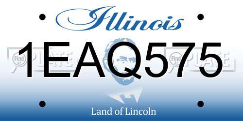 1EAQ575 Illinois License Plate