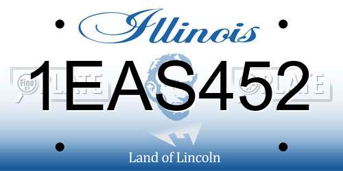 1EAS452 Illinois License Plate