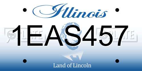 1EAS457 Illinois License Plate
