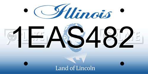 1EAS482 Illinois License Plate