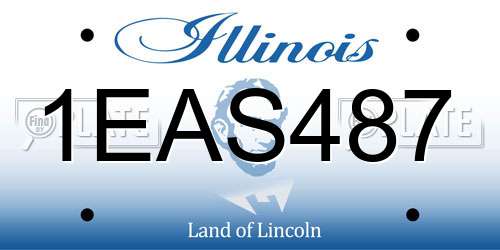 1EAS487 Illinois License Plate