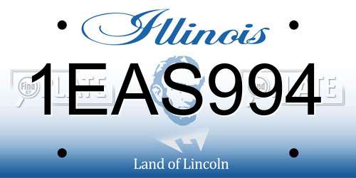 1EAS994 Illinois License Plate