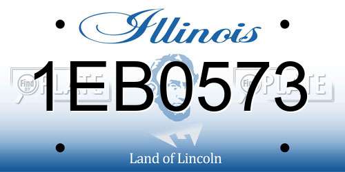 1EB0573 Illinois License Plate