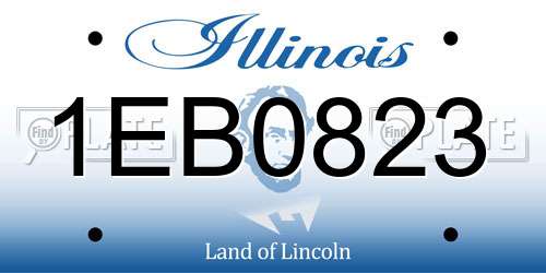1EB0823 Illinois License Plate