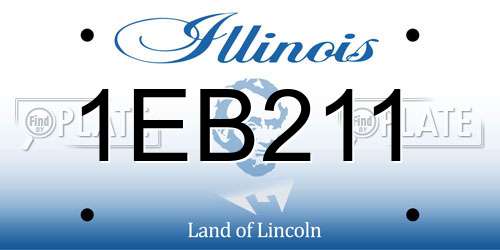 1EB211 Illinois License Plate