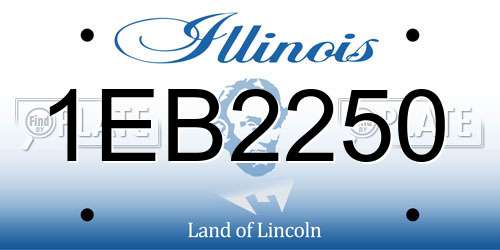 1EB2250 Illinois License Plate