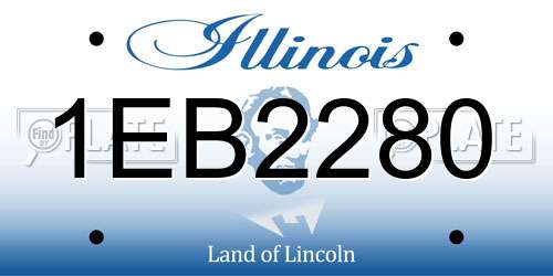1EB2280 Illinois License Plate