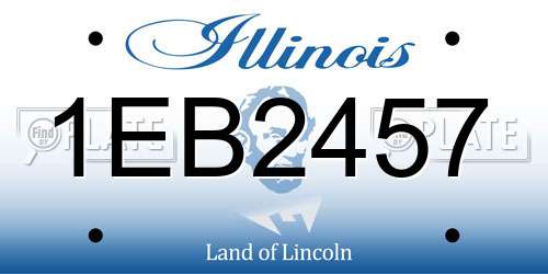 1EB2457 Illinois License Plate