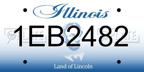 1EB2482 Illinois License Plate