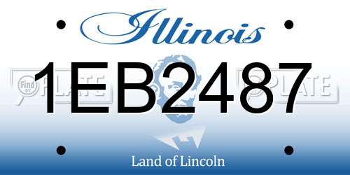 1EB2487 Illinois License Plate