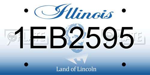 1EB2595 Illinois License Plate