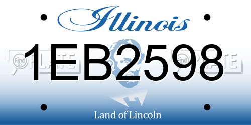 1EB2598 Illinois License Plate