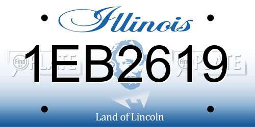 1EB2619 Illinois License Plate