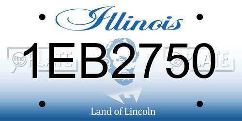 1EB2750 Illinois License Plate