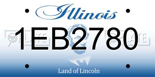 1EB2780 Illinois License Plate